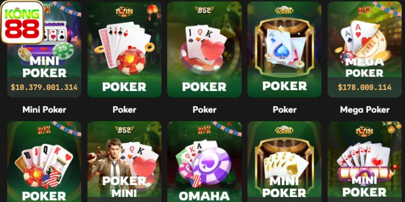 Cách chơi poker Kong88